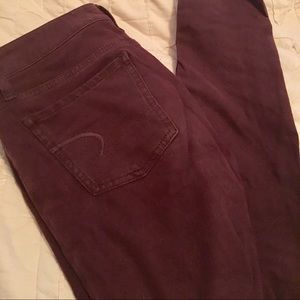 American Eagle Maroon Jeggings - Super Stretch